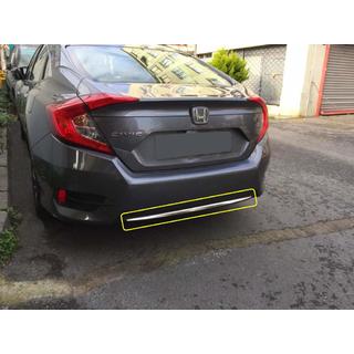Накладка на задний бампер из нержавеющей стали Honda Civic Sedan X 2016-2021 гг. фото 1