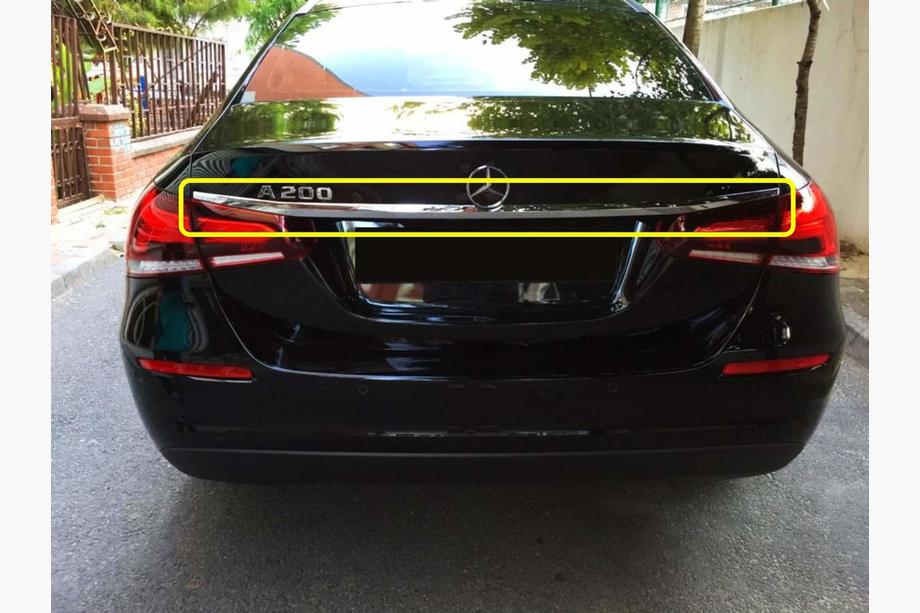 Mercedes A-сlass W177 2018- гг. Накладка из нержавейки над номером Image