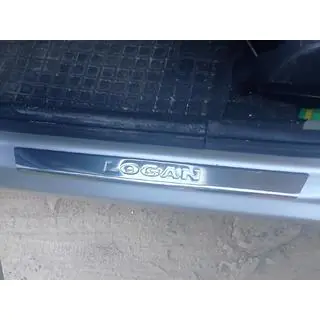 Накладки на пороги Carmos V2 (4 шт, нержавейка) Dacia Logan MCV 2013-2020 гг. фото 2