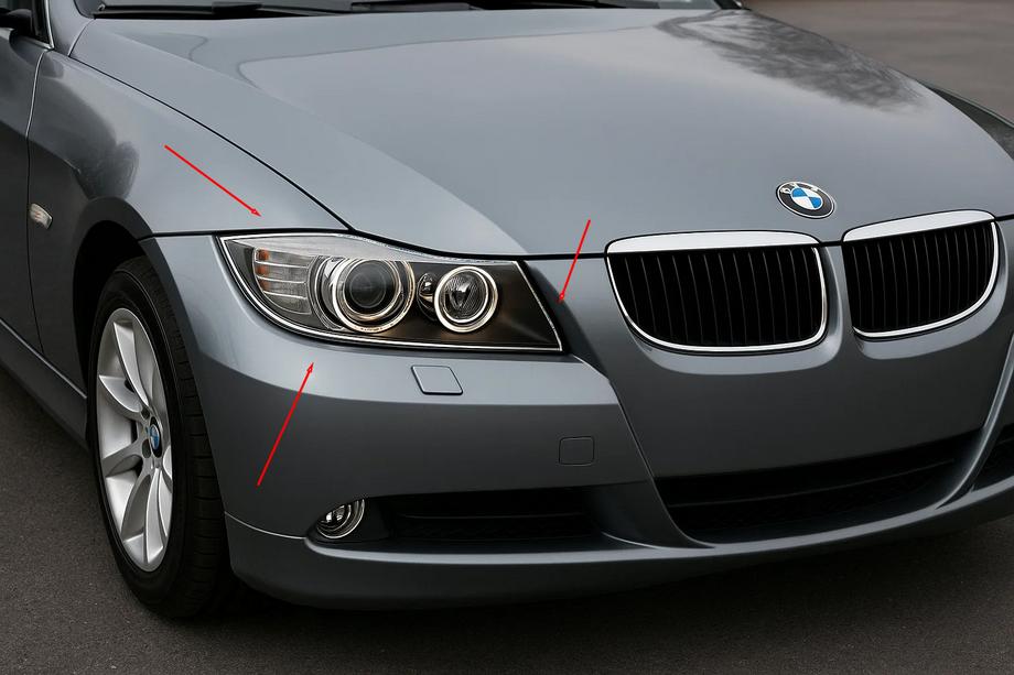 Хром Накладки на Фары (2 шт., Пластик) Image