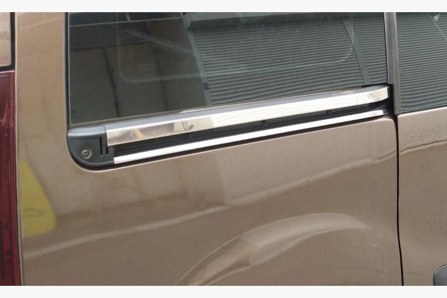 Peugeot Partner Tepee 2008-2018 гг. Накладки из нержавеющей стали на сдвижные двери (4 шт.) Фото 2