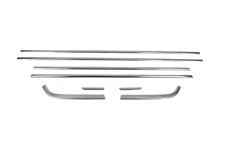 Hyundai Bayon 2021- гг. Нижние молдинги стекол нержавейка (8 шт) Фото 2