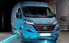 Fiat Ducato 2006-2025 гг. Накладки на решетку радиатора 2022+ (3 шт, нержавейка) фото 1