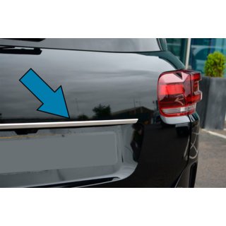Хромированная накладка над номером (нержавейка) Citroen C5 Aircross 2017-2025 гг. фото 1