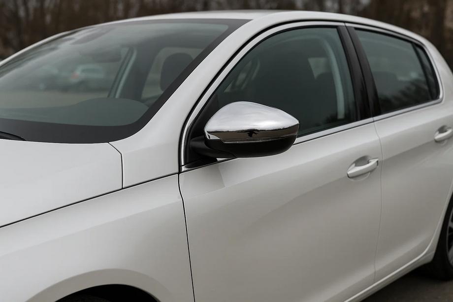 Peugeot 308 2014-2021 гг. Накладки на Зеркала (2 шт, Нержавеющая Сталь) Фото 1