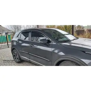 Ветровики окон с хромированным молдингом Niken (для SWB, 4 шт.) фото 4
