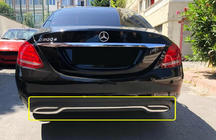 Mercedes C-сlass W205 2014-2021 гг. Накладка на задний бампер V1 нержавейка фото 1