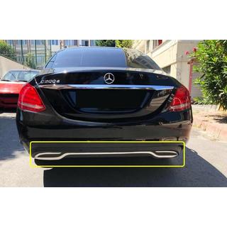Накладка на задний бампер V1 нержавейка Mercedes C-сlass W205 2014-2021 гг. фото 1