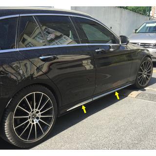 Накладки на молдинги AMG V2 (нержавейка) Mercedes C-сlass W205 2014-2021 гг. фото 1