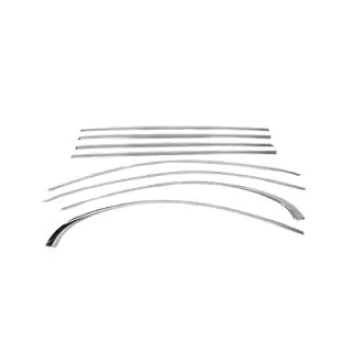Полный комплект хромированных окантовок окон нержавейка Mercedes C-class W206 2022- гг. фото 2