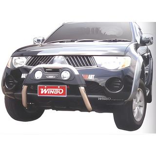 Кенгурятник A124551 без креплений (нерж. сталь) Mitsubishi L200 2006-2015 гг. фото 1