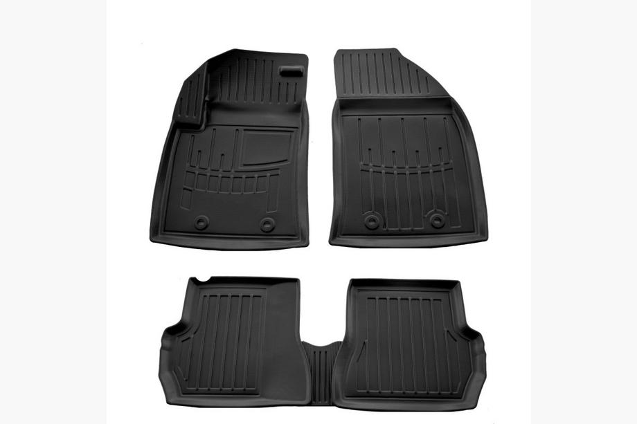 Ford Fiesta 2002-2008 гг. Коврики резиновые Stingray 3D (5 шт, полиуретан) Image