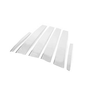 Накладки на стойки из нержавеющей стали (6 шт.) Mercedes S-сlass W221 2005-2013 гг. фото 3