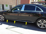 Mercedes S-сlass W222 2013-2022 гг. Накладки на молдинги V2 (6 шт, нержавейка) фото 1