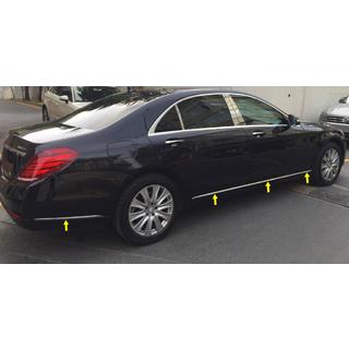 Накладки на молдинги V3 (8 шт, нержавейка) Mercedes S-сlass W222 2013-2022 гг.