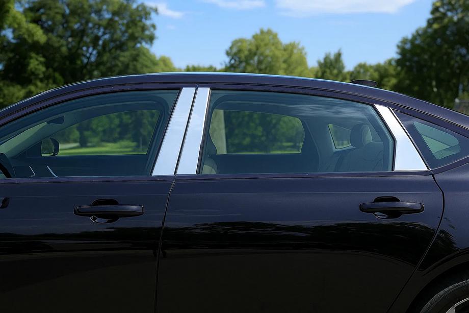 Volvo S90/V90 2016- гг. Накладки на дверные стойки из нержавеющей стали (6 шт) Фото 2