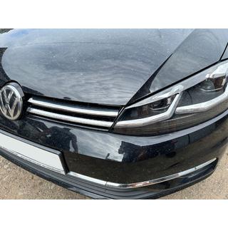 Накладки на решетку 2017-2020 (нержавейка) Volkswagen Golf 7/E-Golf 2012-2020 гг. фото 4