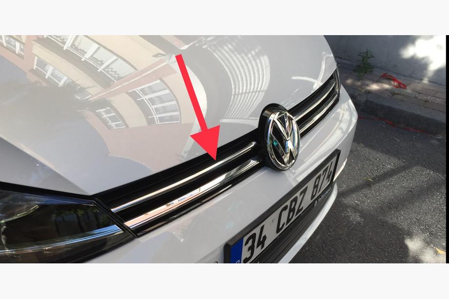Volkswagen Golf 7/E-Golf 2012-2020 гг. Накладки на решетку 2017-2020 (нержавейка) Фото 3