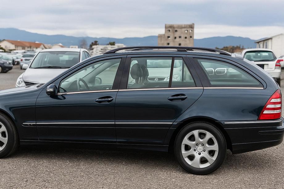 Mercedes C-class W203 2000-2007 гг. Окантовка стекол Нержавейка 6 шт, SW, Carmos - Турецкая сталь Фото 3