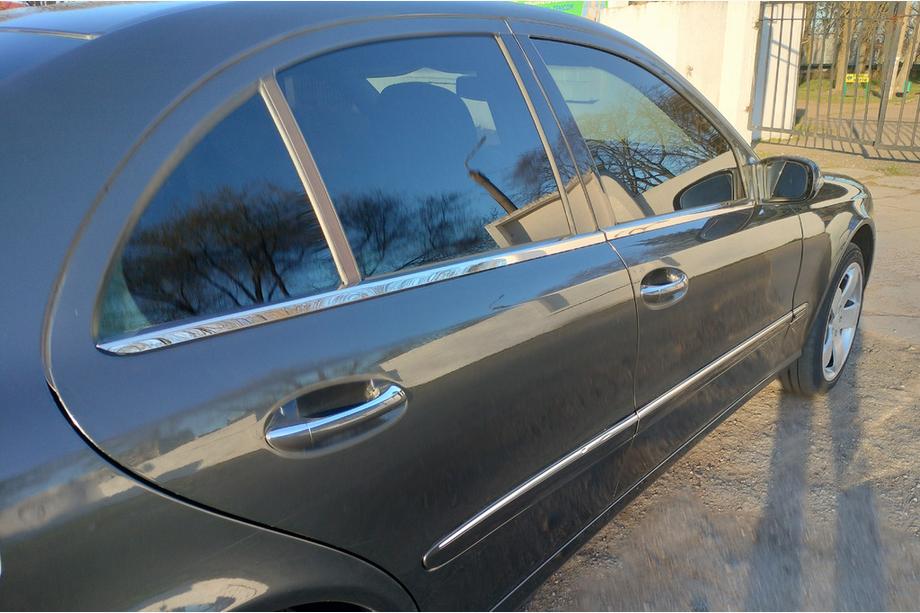 Mercedes E-class W211 2002-2009 гг. Хромированные Окантовки Окон Нержавейка SD, Carmos - Турецкая сталь (4 шт) Фото 12